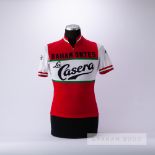 1959 red, white and green La Casera Federici Martin Bahamontes replica Cycling race jersey,