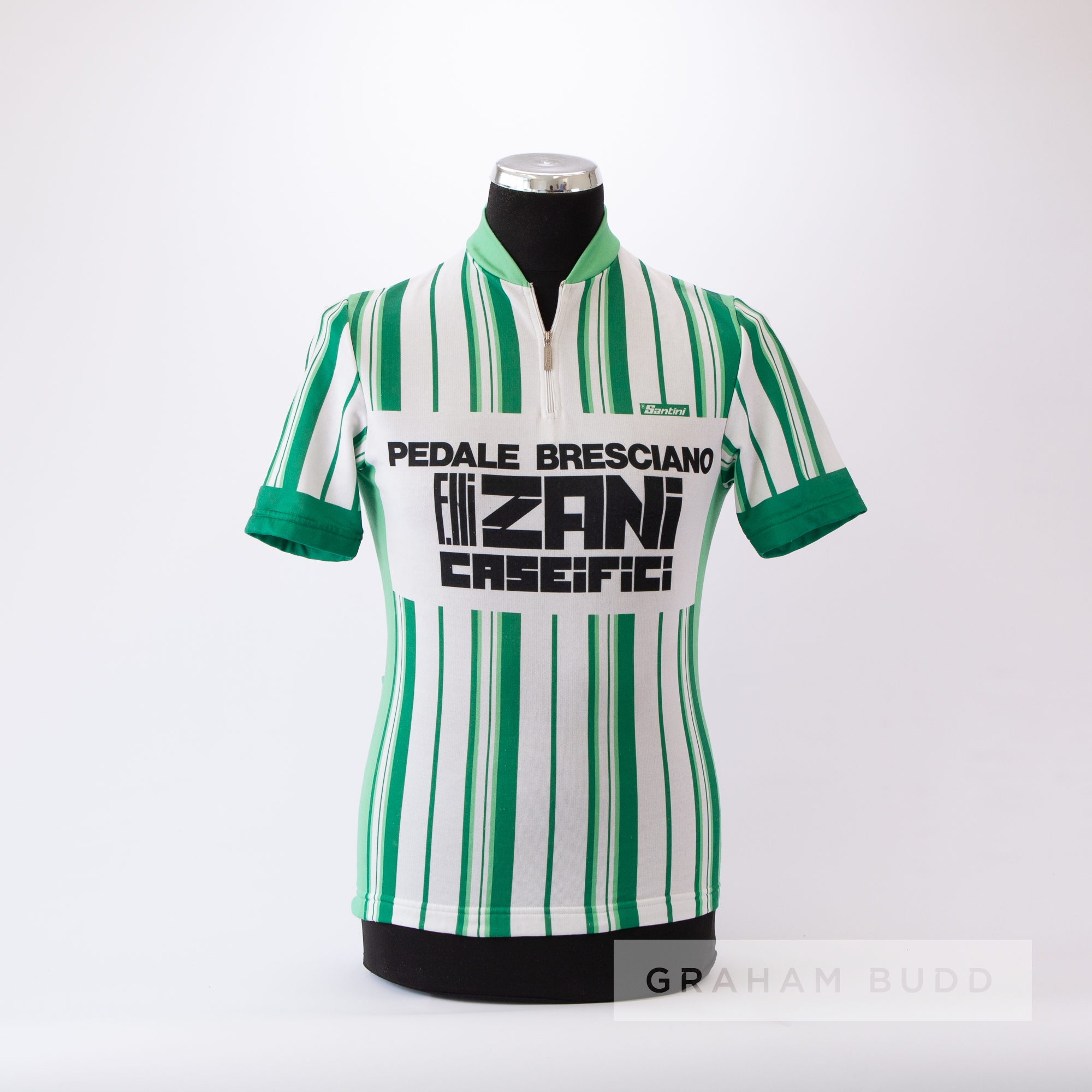 1985 white and green Italian Pedale Bresciano F.lli Zani Caseifici Cycling race jersey, scarce, - Image 3 of 4