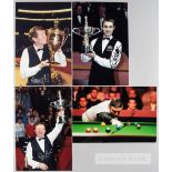 Signed colour photograph of legendary snooker players, including Jimmy White, Stephen Henry,