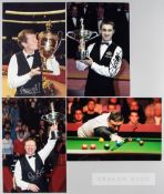 Signed colour photograph of legendary snooker players, including Jimmy White, Stephen Henry,