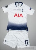 Sissoko white Tottenham Hotspurs No.17 UEFA Champions League final jersey v Liverpool, played at