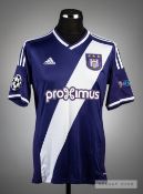 Cyriac purple Anderlecht No.15 jersey v Arsenal in the UEFA Champions League at Emirates Stadium