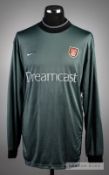 Emma Byrne grey and black Arsenal Women FC No.1 goalkeeper jersey, season 1999-2000, long-sleeved,