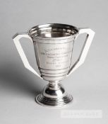 1934 Irish Amateur Golf Championship silver trophy awarded to Hector Thomson, played at Portmarnock