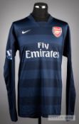 Manuel Almunia navy Arsenal No.24 third choice goalkeepers jersey, season 2007-08 long-sleeved, with