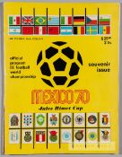 1970 Mexico FIFA World Cup 'Yellow Edition' Official Programme Souvenir Issue, the colourful