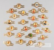 A full suite of 1966 World Cup cigar bands by Ernst Casimir, comprising of 25 bands each featuring