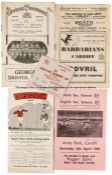 Collection of Cardiff Rugby Club programmes, 10 homes 1937-38 & 1938-39, 2 aways 1937-38, 1 away