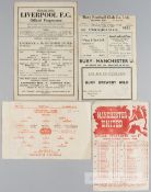 A collection of 25 Manchester United single sheet home programmes from 1945-46 season, and two