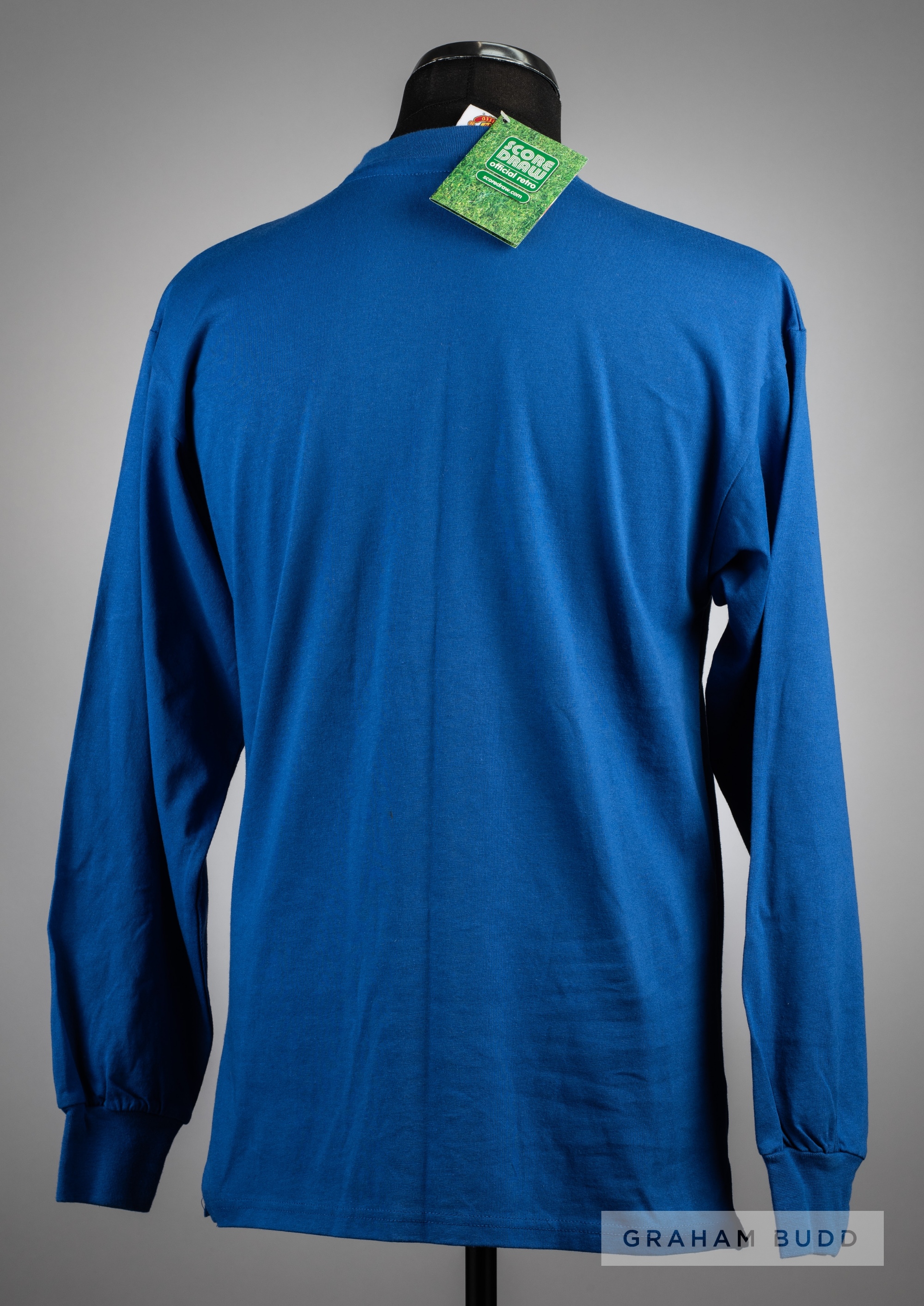 Manchester United Legends signed blue Wembley 1968 retro jersey,  long-sleeved, with embroidered - Image 2 of 2