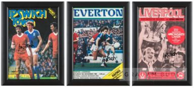 Trio of Ian Rush signed famed match programmes, the programmes representing League debut at