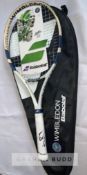 Rafael Nadal (SPA) signed official Wimbledon-branded tennis racket, signed on white grip in black