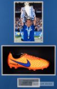 John Terry signed Nike football boot, the orange and yellow Nike football boot signed in black