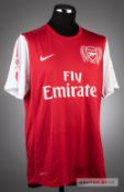 Carl Jenkinson red and white Arsenal No.25 Asia Tour jersey v Hangzhou Greentown, played at Meihu