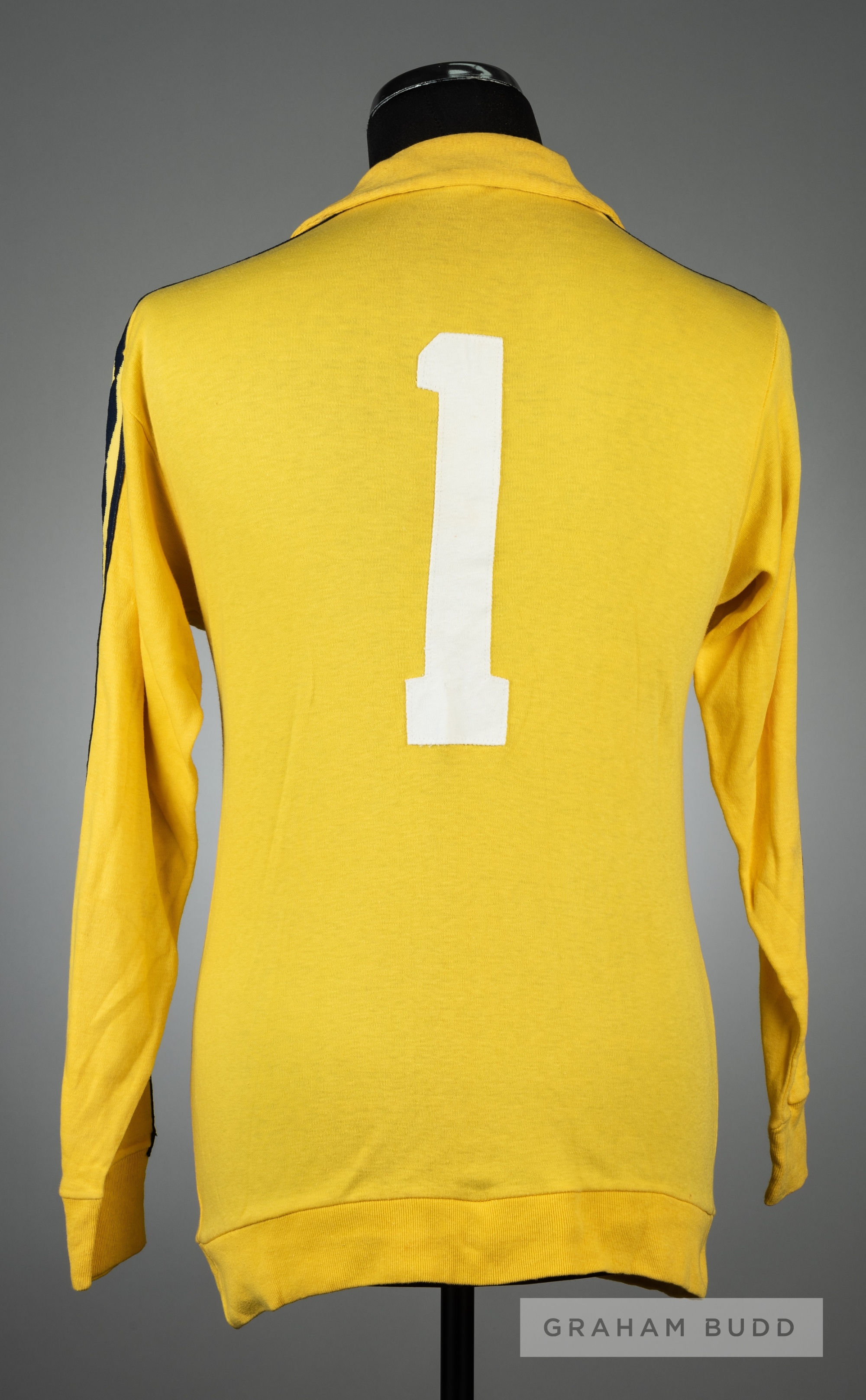 Hamilton Ferguson yellow Scotland U-21 No.1 goalkeeping jersey worn in the match v England U-21 in - Image 2 of 2