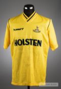 Guy Butters team signed yellow Tottenham Hotspur No.2 away jersey circa 1989, by Hummel, short-