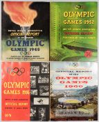 Four British Olympic Association Official Reports 1948 to 1960, published by World Sports, the