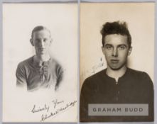 Harold Miller and Charles Harbridge signed Charlton Athletic player portrait postcards, each Gert. A