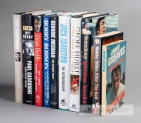 Collection of ten signed autobiographies of some of England's greatest footballers,  including