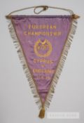 Official pennant presented by the Cyprus F.A. to the Football Association on the occasion of the