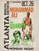 Official programme for the Muhammad Ali v Jerry Quarry fight in Atlanta 26 October 1970, white