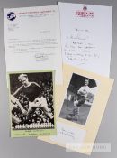 Nineteen autographs of legendary footballers,  signed to b&w or colour photographs or on