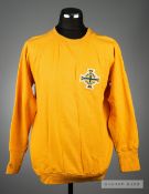Pat Jennings amber Northern Ireland goalkeeping jersey circa 1970, by SS Moore of Belfast, long-