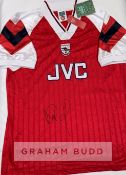 Ian Wright signed Arsenal 1992-1994 retro jersey, signed in black marker pen on front, with COA (