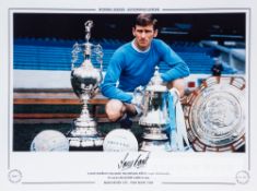 Manchester City's Tony Book and Mike Summerbee signed limited edition photographs, 16 by 12in.