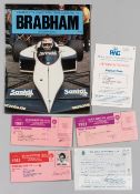 1981 Nelson Piquet and Brabham F1 team RAC International Competition Licences, comprising an RAC