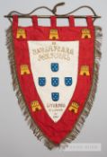 Official pennant presented by the Portugal F.A. to the Football Association on the occasion of the