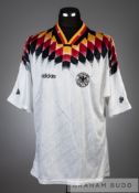 Andreas Brehme white Germany No.3 home jersey circa 1994, short-sleeved, with club crest and