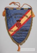 Official Spain F.A. pennant presented to the Football Association on the occasion of the 1975 UEFA