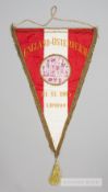 Official pennant presented by the Austrian F.A. to the Football Association on the occasion of the