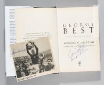 George Best and Bobby Moore autographs, George Best signed 'George Best scoring at half-time,