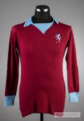 Claret Aston Villa No.3 home jersey season 1969-70, by Umbro, long-sleeved, embroidered club badge