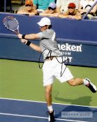 Sir Andy Murray (UK) signed collection, comprising tennis ball and 8 by 10in. action photo, with COA
