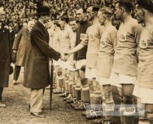 Cardiff City Football club original press b&w photograph, circa 1925, 8 by 6in. 1925 Cup Final v