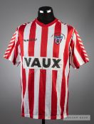 Red and white striped Sunderland No.4 home jersey from the 1987-88 Third Division Championship