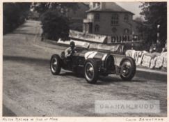 A fine group of b&w British motor racing action photographs, circa 1930 and 1940s, comprising of