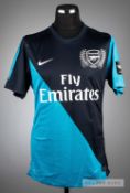 Emmanuel Frimpong black and turquoise Arsenal No.35 away jersey v Benfica in the Eusebio Cup in