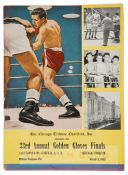 Very scarce official programme for the 33rd Annual Golden Gloves Finals at Chicago Stadium, 9th