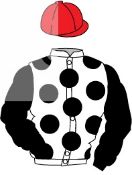 The British Horseracing Authority Sale of Racing Colours: WHITE, BLACK spots and sleeves, RED cap