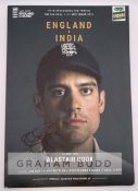 Sir Alastair Cook (England) signed programme from his final Test Match at the Oval, September