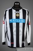 Martin Jorgensen black and white Udinese No.10 home jersey, season 2003-04, long-sleeved with LEGA
