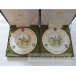 Two cased limited edition plates from the Spode Fine Bone China St Leger Series, featuring Athens