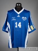 Paul Lambert signed blue and white FIFA World Stars No.14 jersey v Turkish League Stars, played in