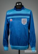 Nigel Spink blue England No.13 goalkeepers jersey, from the tour of Australia in June 1983, by