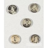 Very rare tin pin badges of legendary boxers, circa 1910, were originally issued by "The Mirror of