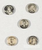 Very rare tin pin badges of legendary boxers, circa 1910, were originally issued by "The Mirror of